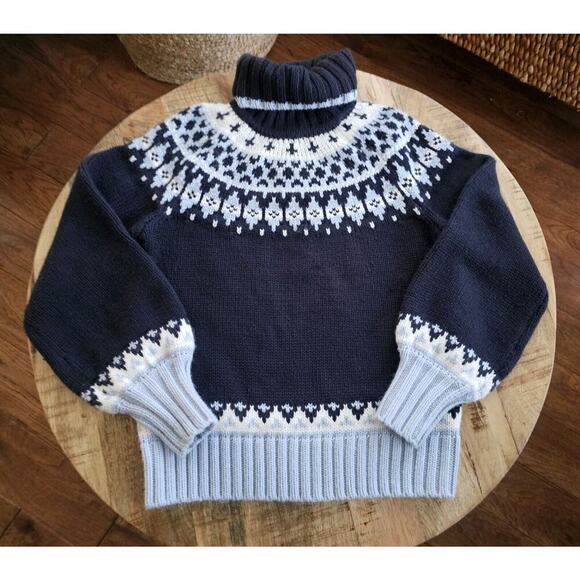 St. John's Bay Sweaters - St. Johns Bay Fairisle Turtleneck Sweater Womens Size M Chuncky Knit Nordic